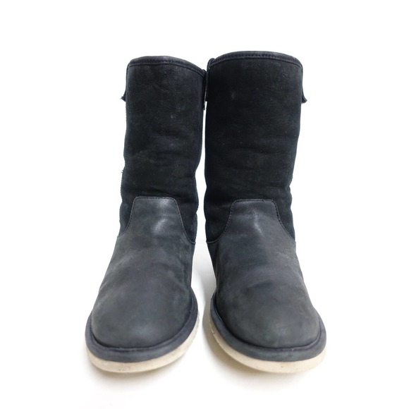 UGG AUSTRALIA Malindi Convertible Black 7 Women Shearling Lined Winter Boots - Picture 2 of 10